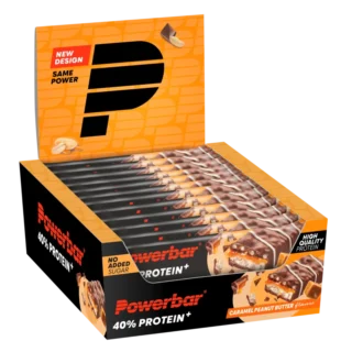 40_protein_caramel_peanut_doos_new_png Powerbar 40% Protein+ Bar 40g
