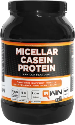 724x1200 QWIN Micellar Casein Protein Vanilla 700g (23 shakes)