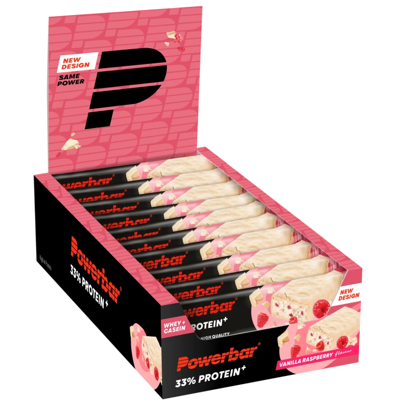 powerbar_33_protein_vanilla_raspberry_3_1_png Powerbar 33% Protein+ Bar 90g